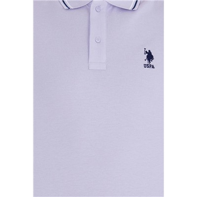 Erkek Lila Basic Polo Yaka Tişört
