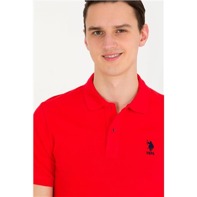 Erkek Kırmızı Basic Polo Yaka Tişört