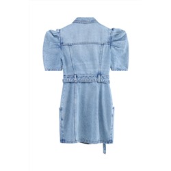Vestido camisero vaquero Azul claro