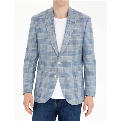 Açık Lacivert Slim Fit Ceket