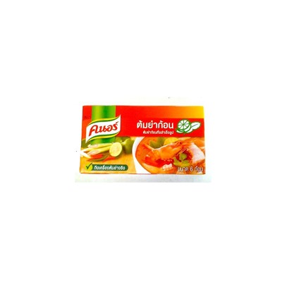 Бульонные кубики для супа Том Ям от Knorr (6 шт в упаковке) 72 гр / Knorr Tom Yam 72 gr
