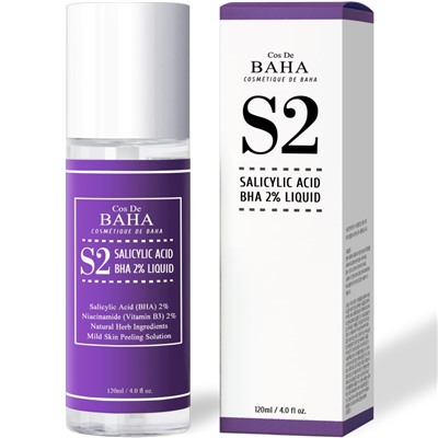 Cos De BAHA Salicylic Acid 2% Liquid (S2) Тоник для лица с ниацинамидом и салициловой кислотой  120мл