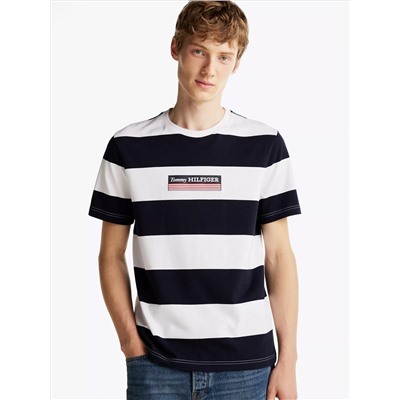 Hilfiger Box Logo Stripe T-Shirt