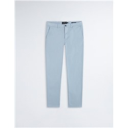 Slim Fit Twill Trousers, Men, Light Blue