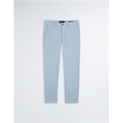 Slim Fit Twill Trousers, Men, Light Blue