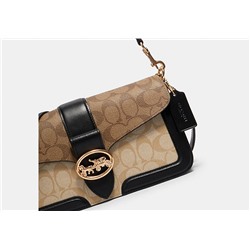 Georgie Shoulder Bag In Blocked Signature Canvas
