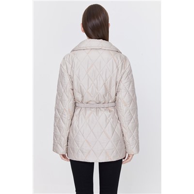 Chaqueta acolchada de seda Beige