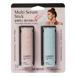 [GLAMFOX] НАБОР Сыворотка-стик для лица АНТИВОЗРАСТНАЯ мультифункциональная Multi Serum Stick Retinol Collagen Cica Hyaluronic Acid, 2 шт*10 мл