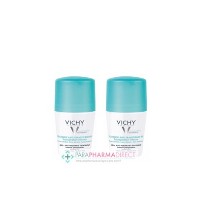 Vichy Déodorant Anti-Transpirant 48h Transpiration Intense Bille 2x50mlLot  × 2