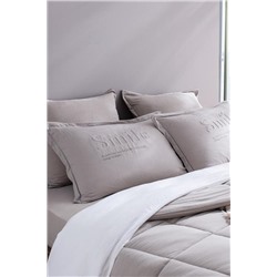 Bobigny Tek Kişilik Pamuklu SuperSoft Comforter Set - Açık Gri