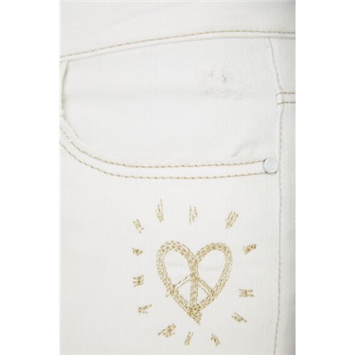 Pantalón vaquero skinny fit corazón