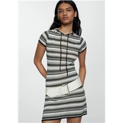 Vestido rayas capucha