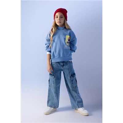 Defacto Kız Çocuk Wide Leg Kargo Geniş Paça Pantolon A7922A823AU