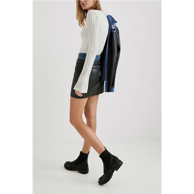 Minifalda slim doble cintura