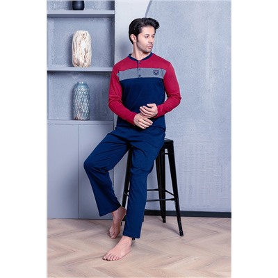 AHENGİM Man Erkek Pijama Takımı Interlok Öön Orta Parçalı Pamuklu Mevsimlik M70052267 1-2-10001210
