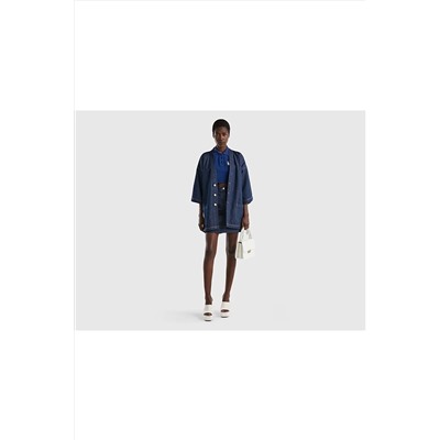United Colors of Benetton Kadın Mix Kimona Denim Ceket 123P22CLDW00S-905