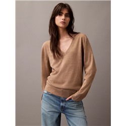 Extra Fine Merino Blend V-Neck Sweater