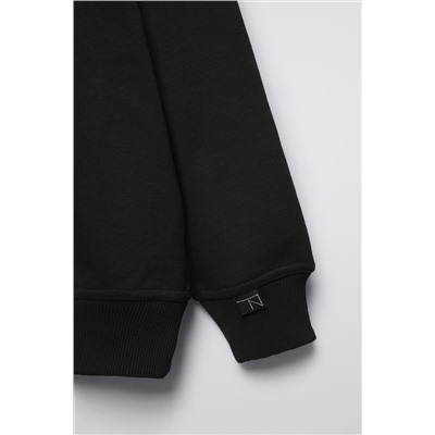 PLAIN HOODIE WITH EMBROIDERED DETAIL