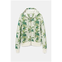 Chaqueta sudadera capucha tropical