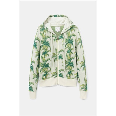 Chaqueta sudadera capucha tropical