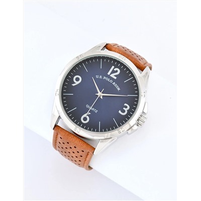 MENS CLASSIC BROWN STRAP WATCH