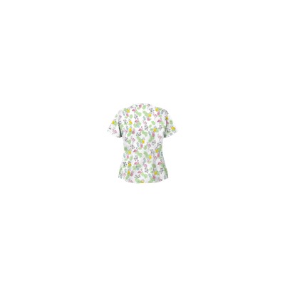 UA Stand Tall White V-Neck Print Scrub Top