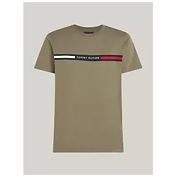 Tommy Ribbed Inset Logo T-Shirt