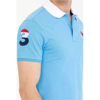 Erkek Turkuaz Basic Polo Yaka Tişört