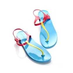 Сандалии Zhoelala Candy (голубой+желтый+фуксия)/ Zhoelala Candy (blue+yellow+magenta)