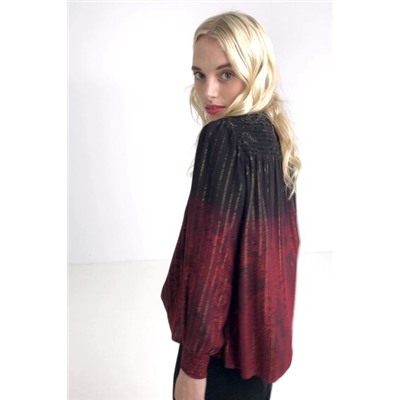 Blusa loose paisley y lúrex