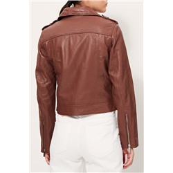 Chaqueta de piel ovina Marrón