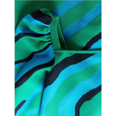 Bluse mit abstraktem Print