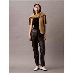 Leather Slim Fit Pants