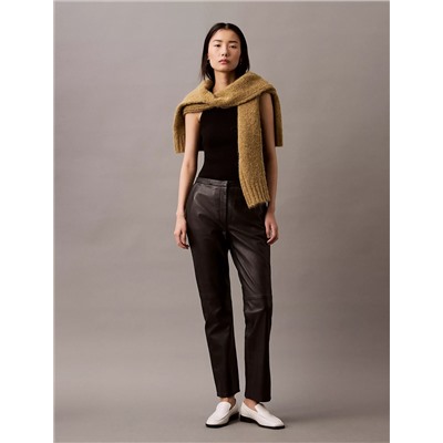 Leather Slim Fit Pants