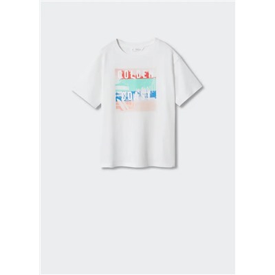 Camiseta algodón estampada -  Niño | MANGO OUTLET España
