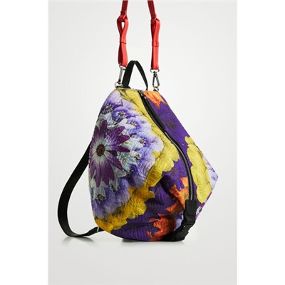 Mochila pequeña multiposición floral