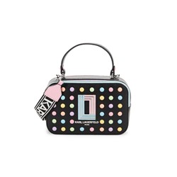 KARL LAGERFELD PARIS Simone Studded Leather Camera Bag