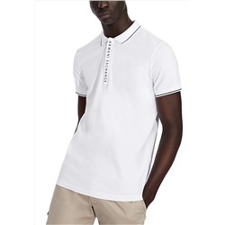 A|X Armani Exchange Men's Tipped Logo Placket Polo Shirt