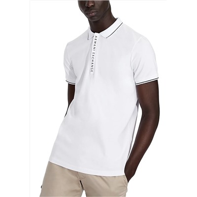 A|X Armani Exchange Men's Tipped Logo Placket Polo Shirt