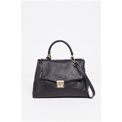 Bolso de piel Mbagi mini Negro