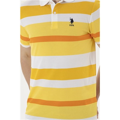 Erkek Regular Fit Polo Yaka Safran Tişört