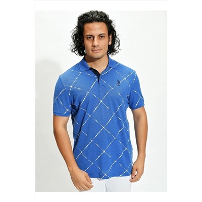 U.S. Polo Assn. Erkek Mavi Kısa Kollu Polo Yaka Tişört G081SZ011.000.1193873
