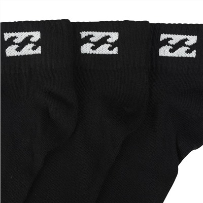 Billabong Unisex Quarter Socken 3 Paar schwarz BG-20 QUARTER
