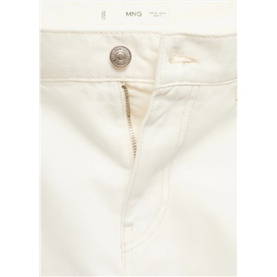 Jeans rectos parches flores