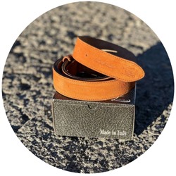 Ab.Zapatos Pelle cinturon (140) Naranja