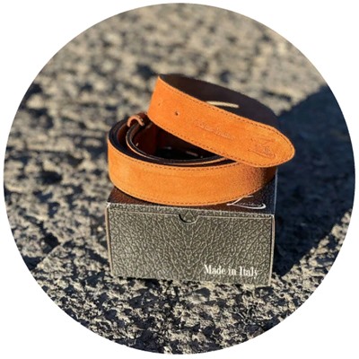 Ab.Zapatos Pelle cinturon (140) Naranja