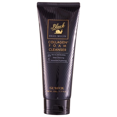[GLAMFOX] Пенка для умывания МУЦИН ЧЕРНОЙ УЛИТКИ антивозрастная коллагеновая Black Snail Mucin Collagen Foam Cleanser, 230 мл