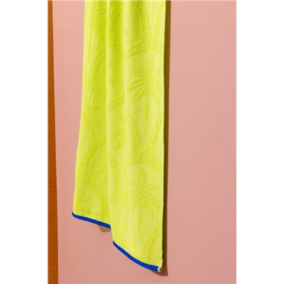Palmie %100 Pamuk Plaj Havlusu - Yeşil - 70x150 cm