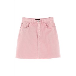 Falda recta vaquera Rosa