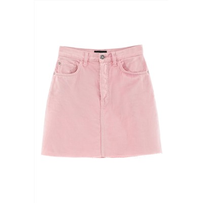 Falda recta vaquera Rosa